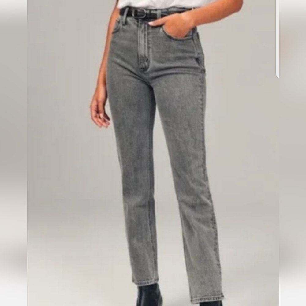Abercrombie and Fitch the ankle straight ultra high rise jean